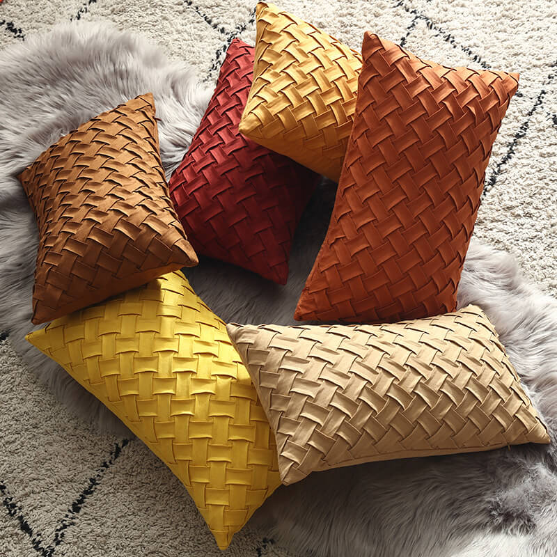 Weave Pattern Suede Cushion
